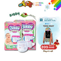 [MỚI] TÃ QUẦN MỞ MỘT BÊN BOBBY HỒNG size NB-s 74 miếng (3 - 8 kg) S-m 62 miếng (6 - 10 kg)