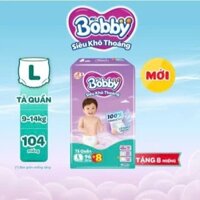 [MỚI] Tã/bỉm quần Bobby Lõi nén thần kỳ 3mm Mega Jumbo Gạo Non L96/Xl84/XXL76 mieng + 8 MIẾNG