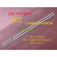 (MỚI) THANH LED TIVI SONY 42W700B 42W674A HÀNG MỚI 100% BỘ 2 THANH MỖI THANH 40 BÓNG mỗi bóng 3V DÀI 46,5cm