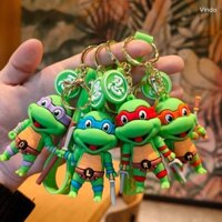 Mới Thiếu Niên Đột Biến Ninja Rùa Búp Bê Silicone Móc Khóa Cặp Đôi Ba Lô Mặt Dây Chuyền Xe Móc Khóa Đồ Chơi Trẻ Em Quà Tặng