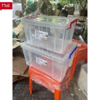 (MỚI) Thùng Nhựa 100L /65L/35L Đựng Đồ, Thùng Nhựa Đựng Quần Áo Trong Suốt 65L