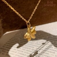 Mới Trung Quốc retro May Mắn koi Vòng Cổ Ánh Sáng Sang Trọng Cao Cấp Đa Năng Cổ Luật lasse Vàng Ponyo Cá Vàng Mặt Dây Chuyền Nữ
