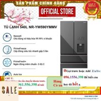 Mới- Tủ lạnh 4 cánh Panasonic 540L NR-YW590YMMV - giảm dư lượng thuốc trừ sâu