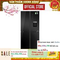 Mới- Tủ lạnh Aqua 4 cửa màu đen lấy nước ngoài AQR-IGW525EM(GB- Mới Chính Hãng )