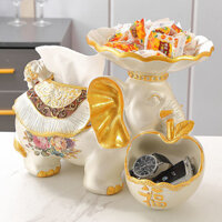 (Mới về) Ánh Sáng Sang Trọng Voi Hộp Đựng Khăn Giấy Đĩa Trái Cây Phòng Khách Nhà Hàng Bàn Cà Phê Đồ