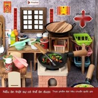 (Mới về) Bếp Mini Thực Nấu Bộ Đầy Đủ Nấu Nhỏ Dụng Cụ Nhà Bếp Phiên Bản Thật Internet Người Nổi Tiến