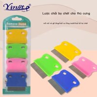 (Mới về) Đồ dùng cho thú cưng Bộ lược chải bọ chét màu kẹo lược bọ chét ghi lược chải răng dày đặc
