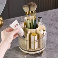 (Mới về) Hộp đựng bàn chải trang điểm xoay hộp đựng son phấn mắt hộp đựng mỹ phẩm chống bụi phấn ph