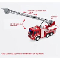 Mới về Mô hình xe ô tô cứu hỏa có cầu thang rút phun được nước thật đồ chơi trẻ em xe tỉ lệ 1:16