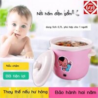 (Mới về) Nồi sứ mini Nồi hầm sứ trắng Nồi nấu súp BB nấu thức ăn bổ sung cho bé nấu cháo Nồi đất sé