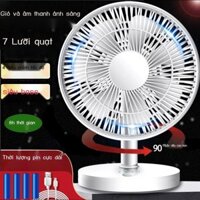 (Mới về) Quạt dao động sạc lại8Quạt bàn di động USB Quạt văn phòng nhỏ không dây cho sinh viên