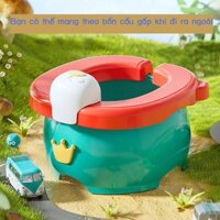 (Mới về) Trẻ em ngoài trời gấp bồn tiểu bô bé nam du lịch vệ sinh nữ vệ sinh ô tô di động vệ sinh n
