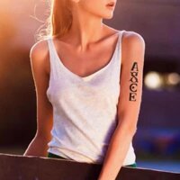 (Mới về)Chụp 1 phát 2 nửa cánh tay 7x12cm Miếng dán hình xăm thảo dược cánh tay Ace