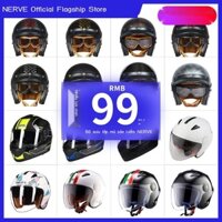 (Mới về)Dây Thần Kinh Neff Sợi Carbon Xe Máy Nam Retro Xe Điện Nửa Mũ Bảo Hiểm 3/4 Mũ Bảo Hiểm 4 Mùa Đa Năng