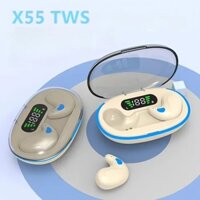Mới X55TWS Tai nghe nhét tai Bluetooth 5.0 không dây Tai nghe chống nước Tai nghe Mini Tai nghe âm thanh nổiTWS cho điện thoại xiaomi iphone