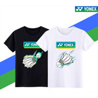 Mới YONEX Cầu Lông Áo Sơ Mi Văn Hóa Áo Sơ Mi Nam Nữ YONEX Thể Thao Áo Thun Cotton Tay Ngắn Nhóm Mua In