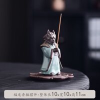 Mới Zen Fulong Dòng Hương Sáng Tạo Gốm Cung Hoàng Đạo Rồng Đế Hộ Gia Đình Trà Lễ Để Bàn Hương Liệu Đồ Trang Trí cc20250301