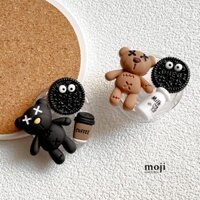 Mojipop cắt hình Baby bear biscuit coffee milk