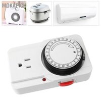 Mokapick Cơ Ổ Cắm Hẹn Giờ 24 Chu Kỳ 3 Ngạnh 2 Chế Độ Đèn Báo Điện Phích US 125V Cho Ánh Sáng