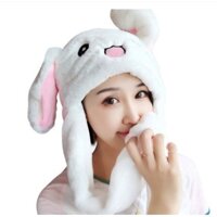 MOLAMGO Tiktok Creative Movable Balloon Bunny Hat Magic Toy with LED Light Rabbit Ears Up & Down Topi Kelinci