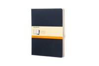 Moleskine Cahier Journal, Soft Cover, XL (7.5" x 9.5") Ruled/Lined, Indigo Blue, 120 Pages (Set of 3)