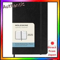 Moleskine Notebook 2025, January start, 12-month monthly diary, pocket size (9 cm x 14 cm), soft cover, black, DSB12MN2Y25.