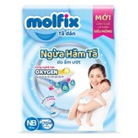 Molfix tã dán Oxygen newborn 70 Jumbo