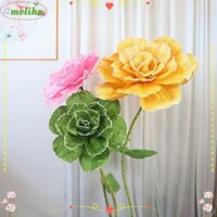 Moliha Hoa hồng nhân tạo, Nhung 50cm Hoa hồng giả, Đạo cụ chụp ảnh Trang trí sân vườn lễ hội Hoa hồng thủ công