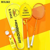 MOLIKE Hengbo Nhỏ Vịt Vàng Vợt Cầu Lông Siêu Nhẹ Hợp Kim Trưởng Thành Chuyên Nghiệp Bền Đẹp Đôi Vợt Trẻ Em Bền Đẹp Phù Hợp Với