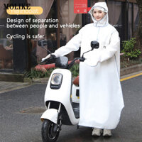 Molike Xe đạp điện tích hợp toàn thân dành cho người lớn, xe đạp, xe máy, áo mưa che chân mở rộng, áo mưa đi xe đạp chống mưa dài