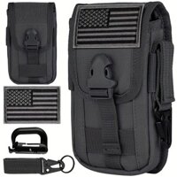 Molle Thiết Thực 4.7 "- 6.7" EDC Dụng Cụ Túi Thắt Lưng Điện Thoại Di Động Và Phụ Kiện Túi Dụng Cụ Nhỏ Có Khóa Chữ D và Carabiner