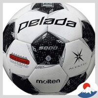 Molten Soccer Ball Size 5 for Junior High School and Above, FIFA Approved, Official Game Ball, Pelada 5000 Series, White x Metallic Black F5L5001 [2020 Model]