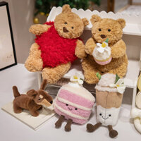 Molutian Dễ Thương Barcelona Gấu Sang Trọng Đồ Chơi Bánh Sữa Trà Cốc Búp Bê Sang Trọng Hoạt Hình Thú Nhồi Bông Quà Tặng Sinh Nhật Cho Trẻ Em