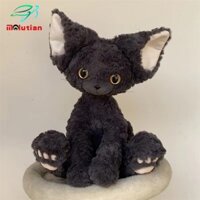 Molutian Mèo Đen Dễ Thương Sang Trọng Đồ Chơi Ném Gối Kaki Xoăn KUKI Mèo Đen Tóc Dài Búp Bê Thú Nhồi Bông Quà Tặng Lễ Hội Cho Trẻ Em Sinh Nhật