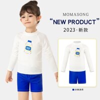 MOMASONG Bộ Đồ Bơi Tay Dài UPF50+ Chống Nắng Cho Bé Gái 2-12 Tuổi Đồ bơi cho bé gái