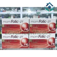 Momfolic-ZT - Sắt Và Acid Folic Cho Bà Bầu- Ưu Điểm "Không Gây Táo Bón" Hộp 30 Viên (Chính Hãng)