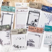 Momo sáng tạo mờ axit sunfuric giấy note pad in Châu Âu retro hoàng tử nhỏ có thể xé được sổ ghi chú 2073