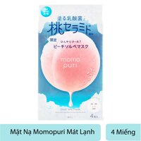 Momopuri Mặt Nạ Momopuri Dưỡng Ẩm Hương Đào Tươi Mát Cool Jelly Mask Hộp 4 Miếng