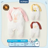 Mompa  Body dài cho bé sơ sinh từ 0 đến 9 tháng vải Modal mềm mại co giãn thấm hút thoáng khí MP440