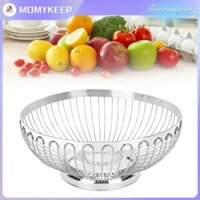 MOMYKEEP Giỏ đựng trái cây bằng thép không gỉ Gương trang trí đa năng được đánh bóng Bát dung tích lớn cho phòng khách