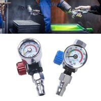 Mon 1 4 Bộ điều chỉnh áp suất súng-Air với đồng hồ đo áp suất Bộ chuyển đổi công cụ khí nén thực tế cho Air Gun-Spray Gunand Tool