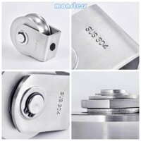 Mon Có Thể Tháo Rời U Rãnh Bánh Ròng Rọc Thép Không Gỉ 304 Khối Ròng Rọc Dễ Dàng Lắp Đặt