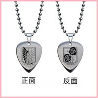 Món quà trang sức Tấn công Titan Levi Ackerman [Chất liệu thép Titan] Anime Attack on Titan Levi Ackerman Wings of Freedom Survey Corps Badge Guard Rose Pick Vòng cổ Mặt dây chuyền đàn Guitar Eren Jaeger Mikasa Armin Arlert