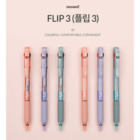 [Monami] Bút bi 3 màu FLIP3, Bút màu 3 trong 1 (0,5 / 0,7mm) Sản xuất tại Hàn Quốc