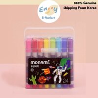 [Monami] Bút đánh dấu vĩnh viễn (24 màu _ nib vuông)