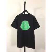 Moncler mới in logo nam tay ngắn thoáng khí cotton nguyên chất thời trang giản dị đa năng hợp thời trang Áo thun cặp đôi