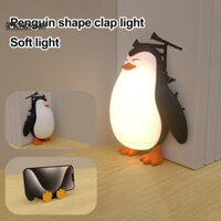 MONDANDI LED Chim Cánh Cụt Đèn Ngủ Có Thể Điều Chỉnh Độ Sáng Mềm Phát Sáng Nhấp Nháy Miễn Phí Sạc Dễ Thương Silicon Squishy Ánh Sáng Chim Cánh Cụt Tập Ánh Sáng