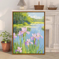 Monet Phong Cách Iris Tự Làm Kỹ Thuật Số Tranh Sơn Dầu Phong Cảnh Hoa Làm Đầy Màu Vẽ Tay Acrylic Tranh Sơn Dầu Trang Trí
