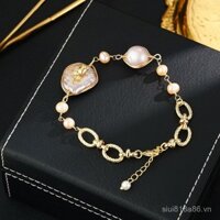 [Monet Rose] Vòng tay Baroque, vòng tay cao cấp cho phụ nữ, mạ đồng, vòng tay vàng 18k