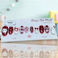 móng giả ngắn hello kitty dễ thương móng tay giả thủ công giao hỏa tốc NunaNailbox Nailbox thiết kế Inbox đổi Size&shape